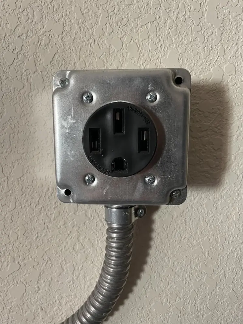 NEMA 14-50 outlet installed for Smart Home Electrical in Tequesta